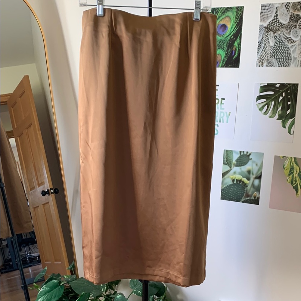 Metallic Tan Skirt